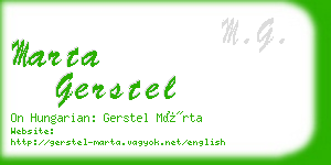 marta gerstel business card